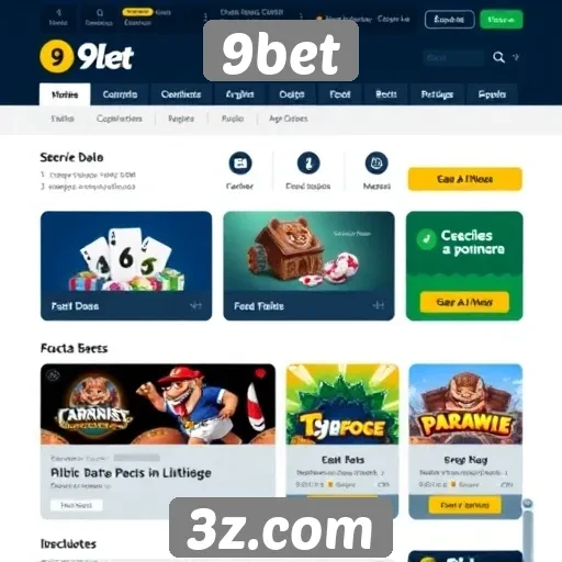 Navegação e design do site 9bet para usuários
